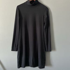 Title Nine Dress Size Medium Black Mock Neck Stretch Athletic Active Womens